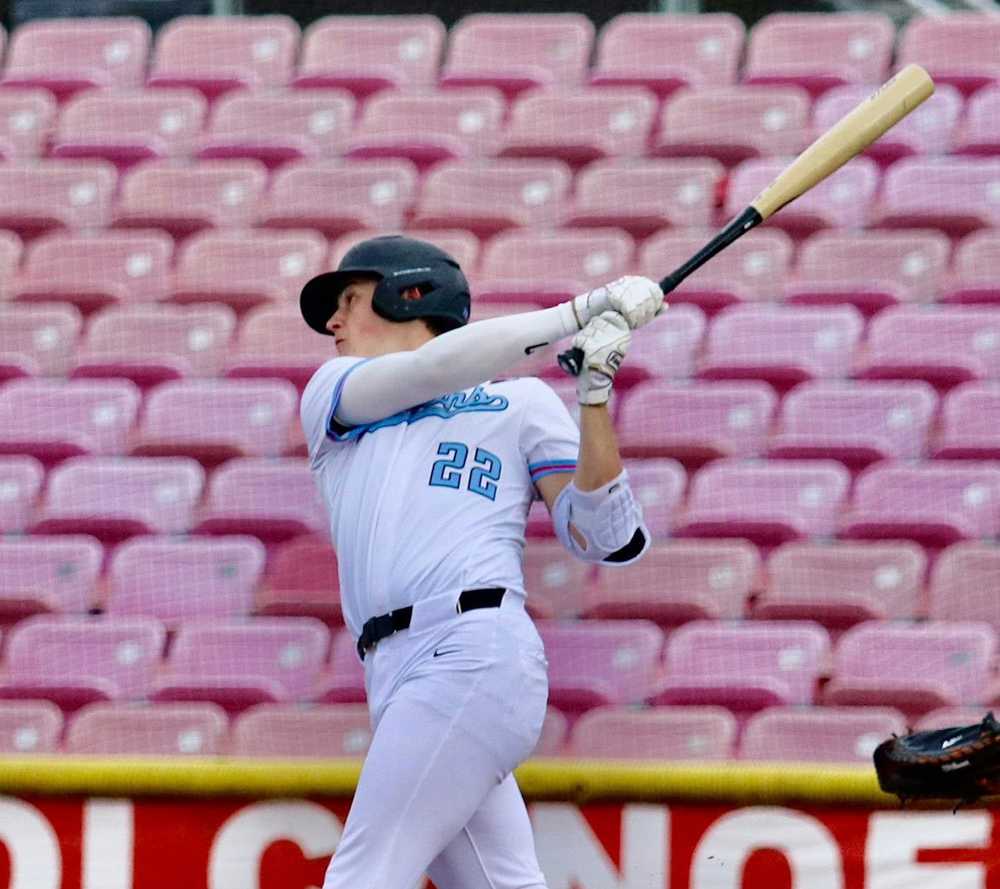 South Salem senior Gavin Price walked off West Linn on this swing Tuesday in Keizer