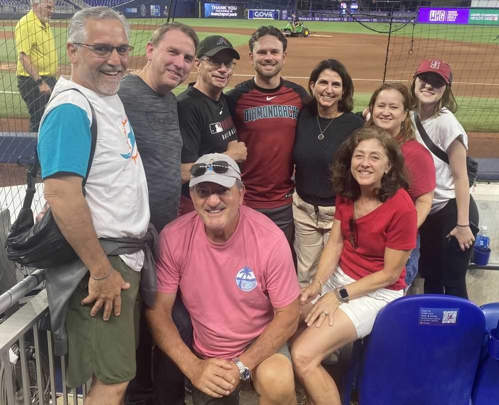 Tim, with the cheering section