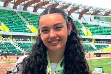 Newberg junior Sophia Castaneda has been more aggressive at the start of races this season. (Photo courtesy Newberg HS)