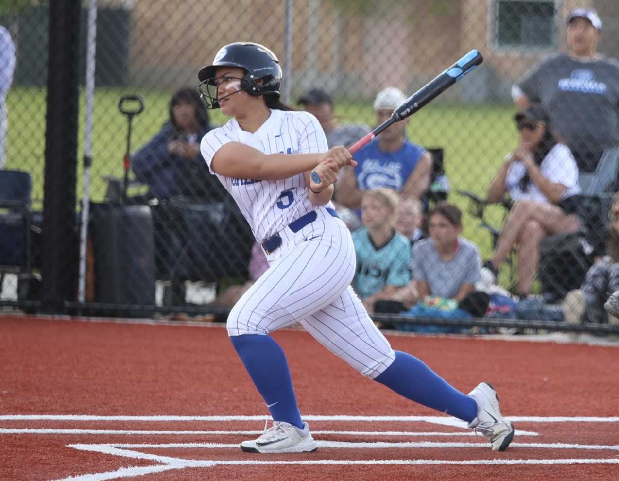 Gresham junior Maddy Sagapolutele has 39 home runs in her career, No. 7 on the state's all-time list. (Photo by Erin Gardenhire)