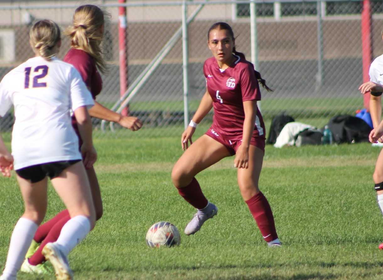 The Dalles midfielder Natalie Elias was the Tri-Valley Conference player of the year last season. (Photo by Melissa Galland)