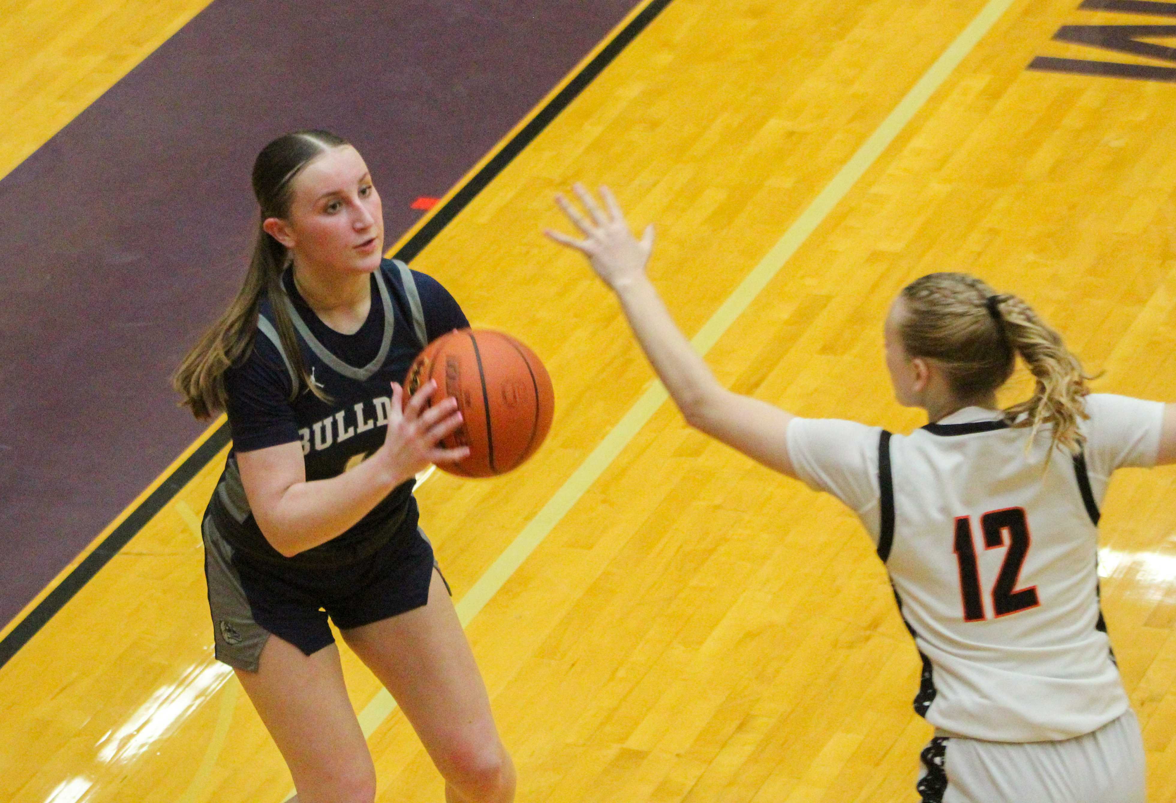 West Albany's Natalie Tidwell lines up a 3-pointer against Crater in the 5A quarterfinals. (Photo by Austin White)