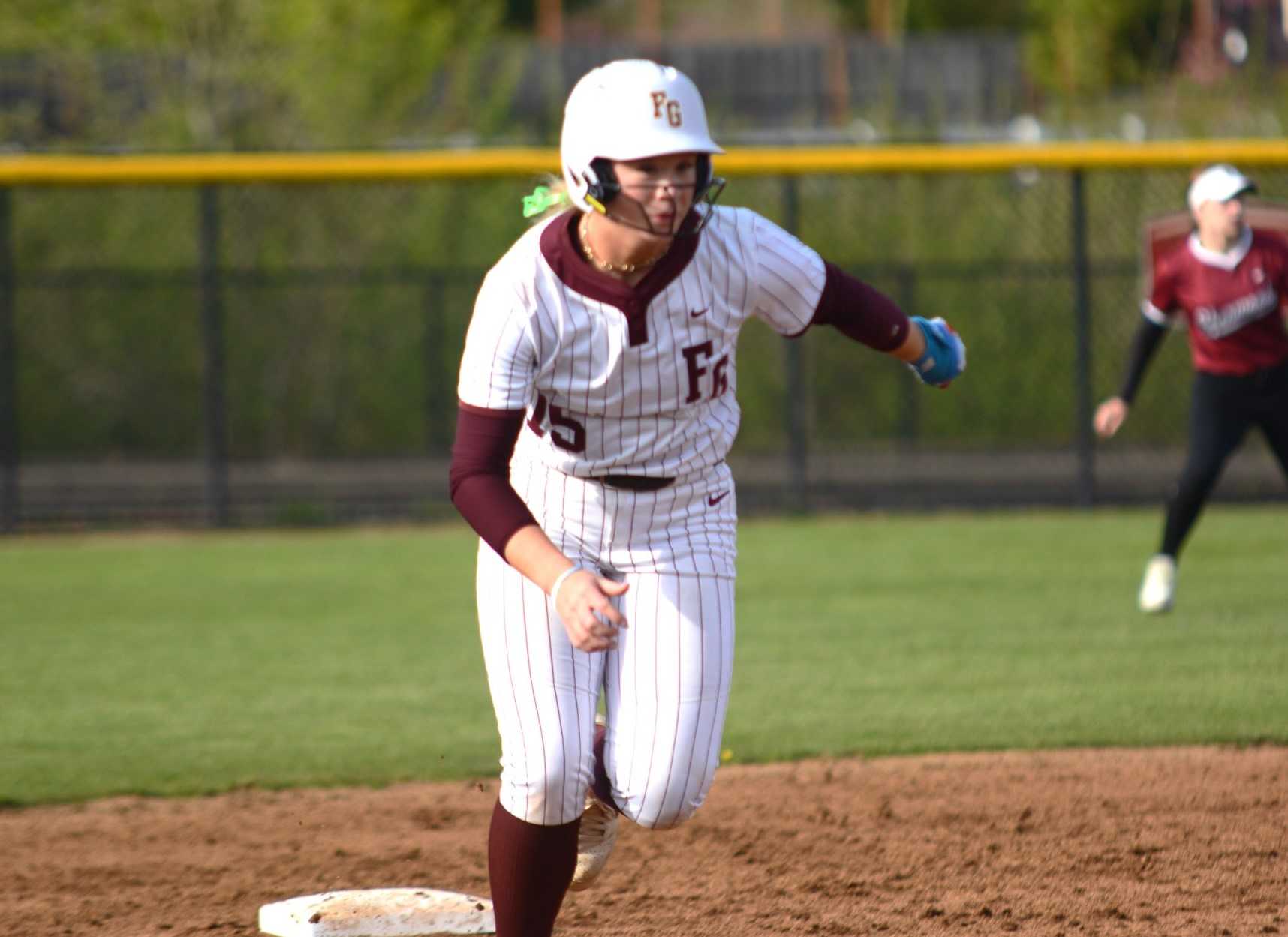 Forest Grove senior Cali Davis, committed to Central Oklahoma, has 10 home runs and 36 RBIs. (Photo by Wade Evanson)