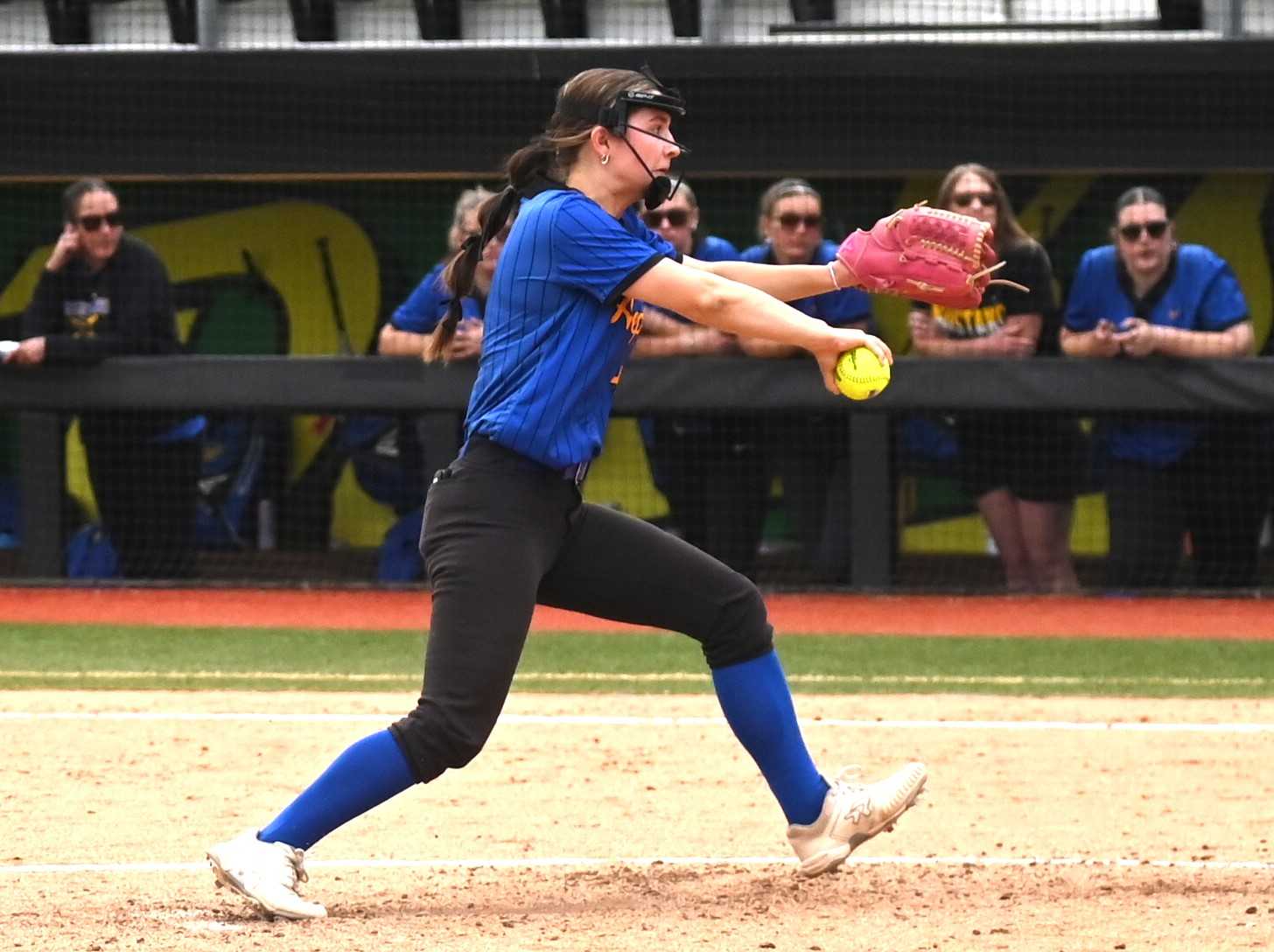 Maya Payne earned the win Friday for Heppner/Ione, giving up seven hits and three earned runs. (Photo by Jeremy McDonald)