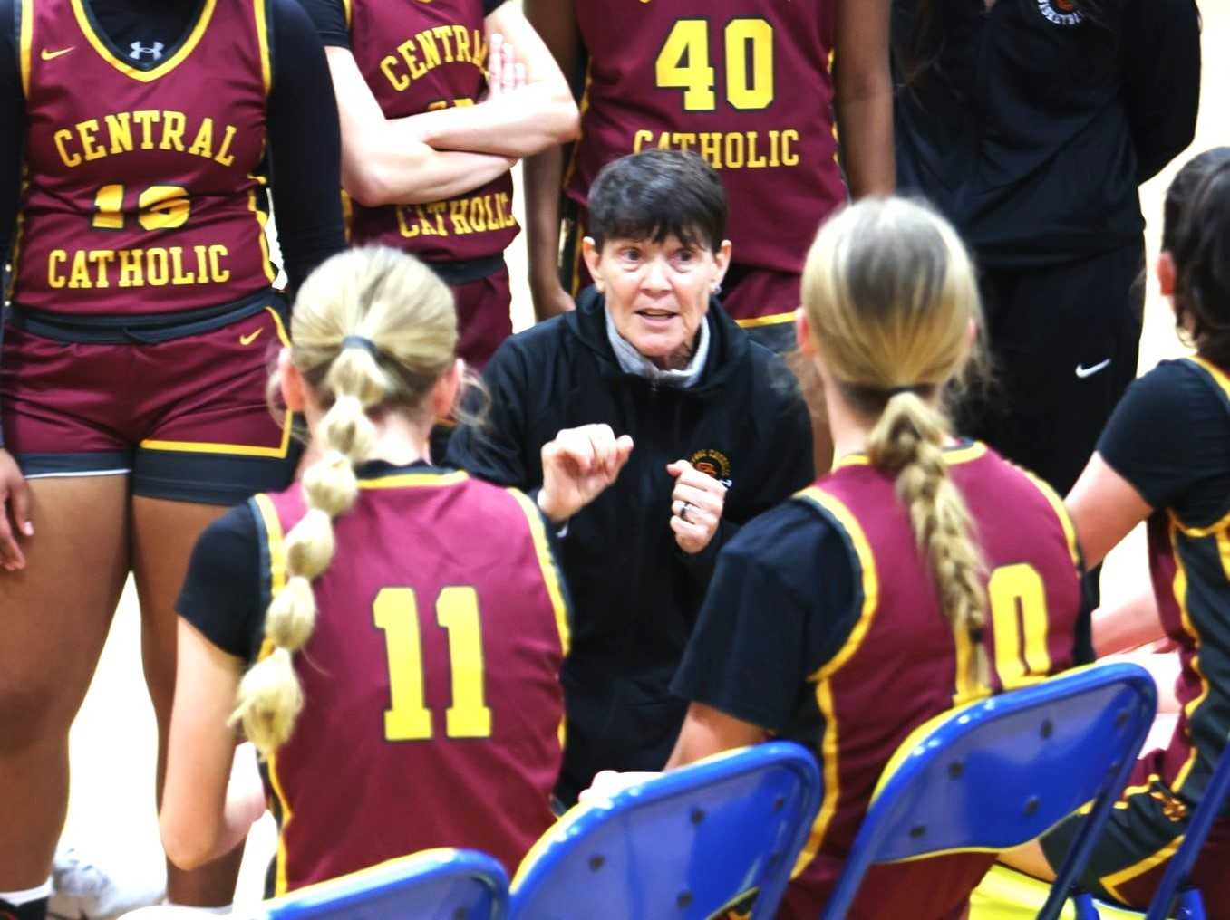 Sandy Dickerson's teams won 14 Mt. Hood Conference titles in 27 seasons at Central Catholic. (Photo by Jim Nagae)